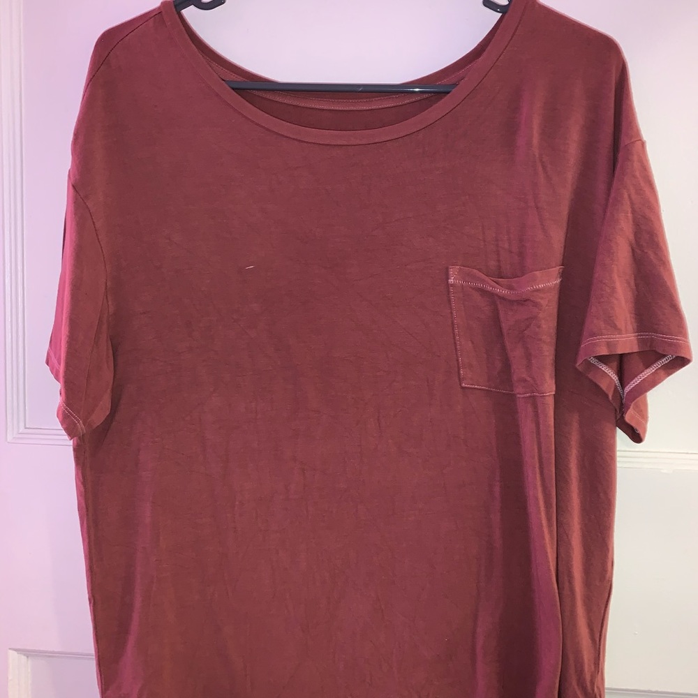 American Eagle Burnt Orange Breast Pocket Shirt